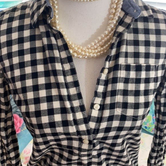 Tommy Hilfiger Tops - Tommy Hilfiger black & cream check flannel shirt
